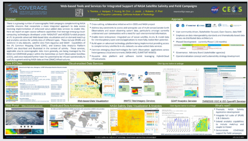 COVERAGE: Web-based Tools and Services for Integrated Support of NASA Satellite Salinity and Field Campaigns