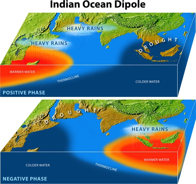Indian Ocean dipole diagram