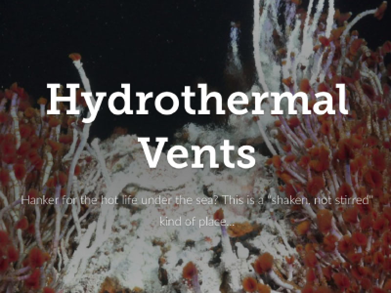 E-brochure cover page (hydrothermal vent)