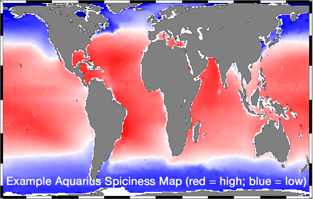 Example Aquarius spiciness map