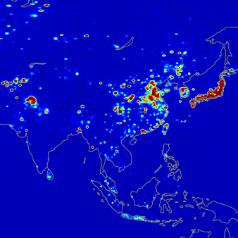 Global radiometer RFI map
