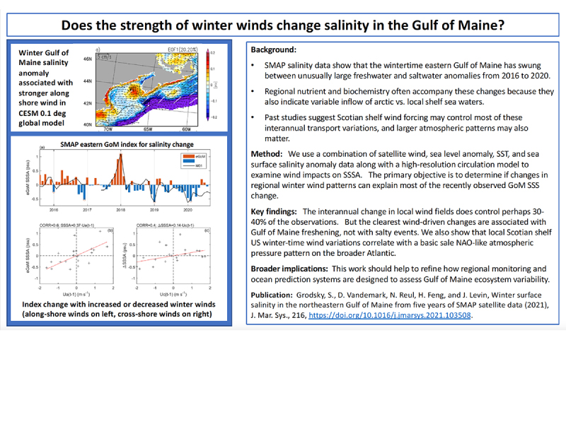Cover page: Winter Surface Salinity in the Northeastern Gulf of Maine from Five Years of SMAP Satellite Data