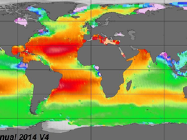 Global SSS averaged from Aquarius