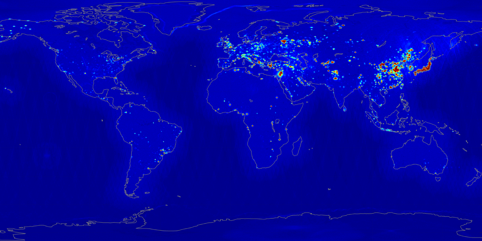 Global radiometer RFI map
