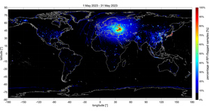 SMAP RFI percent, May 2023
