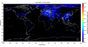 SMAP RFI percent, June 2024