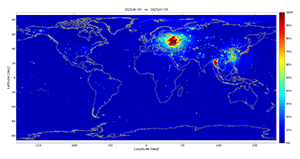 SMAP RFI percent, January 2025