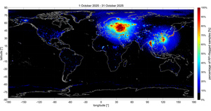 SMAP RFI percent, October 2025