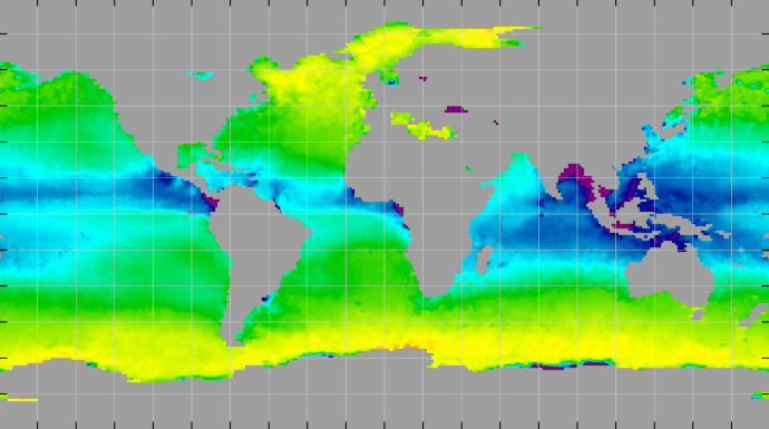 Monthly composite map of sea surface density, December 2011.