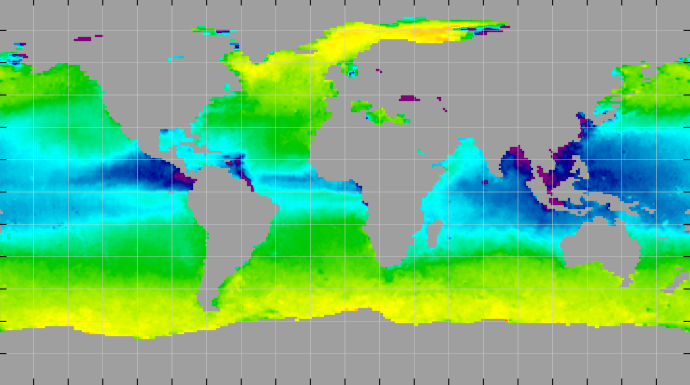 Monthly composite map of sea surface density, June 2012.
