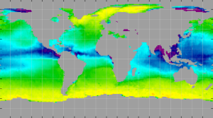 Sea surface density, October 2012