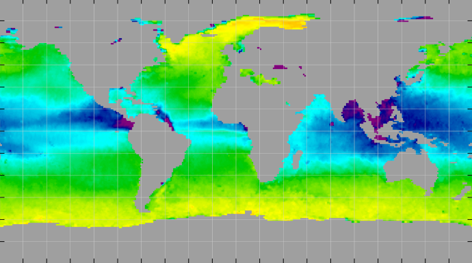 Monthly composite map of sea surface density, June 2014.