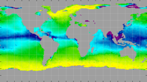 Sea surface density, October 2014