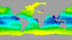 Sea surface density, March 2015