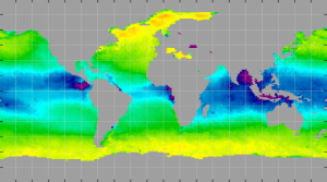 Sea surface density, April 2015