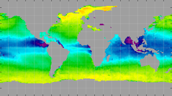 Monthly composite map of sea surface density, May 2015.