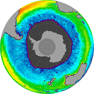 Sea surface salinity in the Southern Hemisphere, August 2012