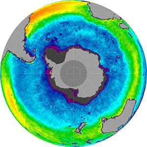 Sea surface salinity in the Southern Hemisphere, February 2013