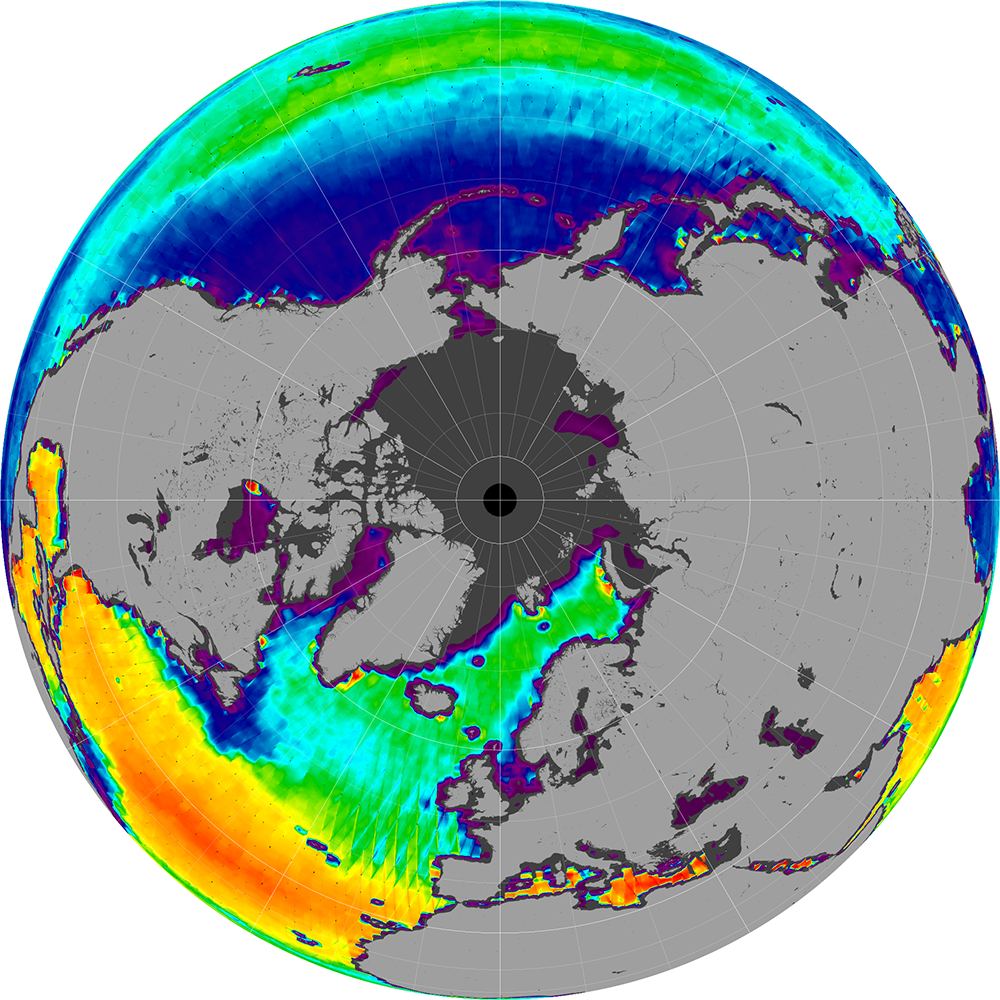 Monthly composite map of sea surface salinity, July 2014.