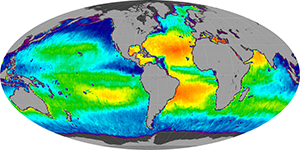 Global sea surface salinity, June 2012