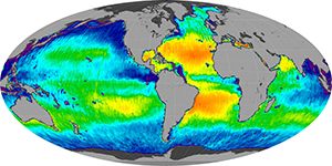Global sea surface salinity, May 2012