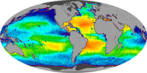 Global sea surface salinity, May 2014