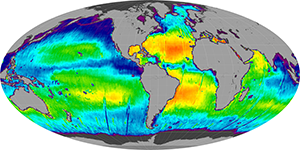 Global sea surface salinity, November 2012