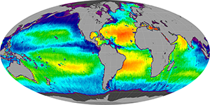 Global sea surface salinity, September 2011