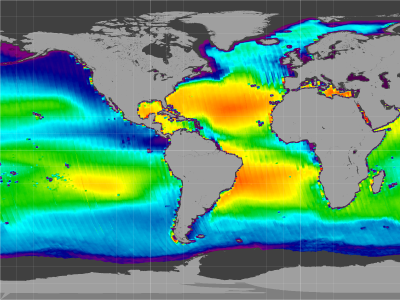 Global sea surface salinity, 25-Aug-11 to 05-May-15 (flat, ascending)