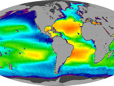 Global sea surface salinity, 25-Aug-11 to 05-May-15 (Mollweide, ascending)
