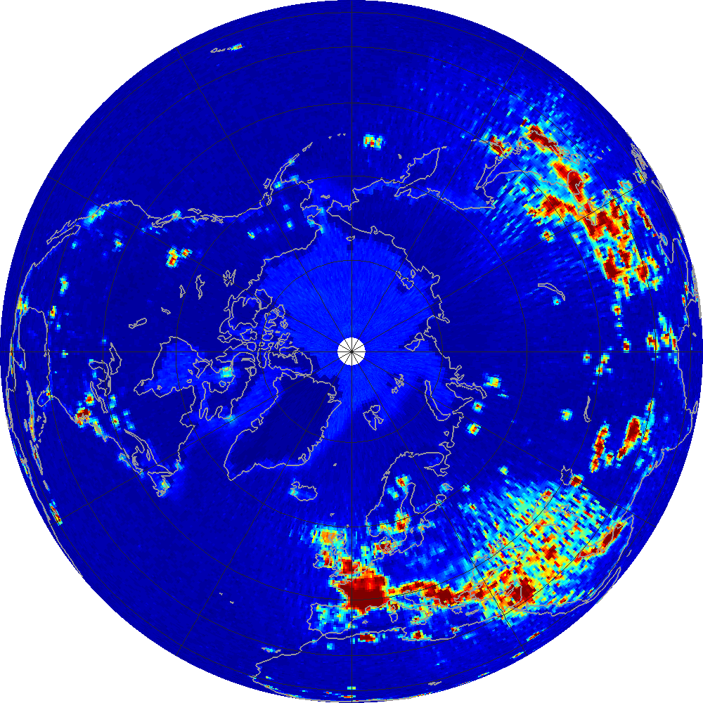 Monthly radiometer RFI at 1.413 GHz, March 2015.