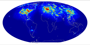 Global scatterometer percent RFI, June 2013