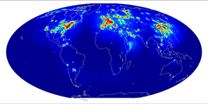 Global scatterometer percent RFI, September 2011