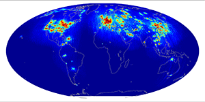 Global scatterometer percent RFI, September 2013