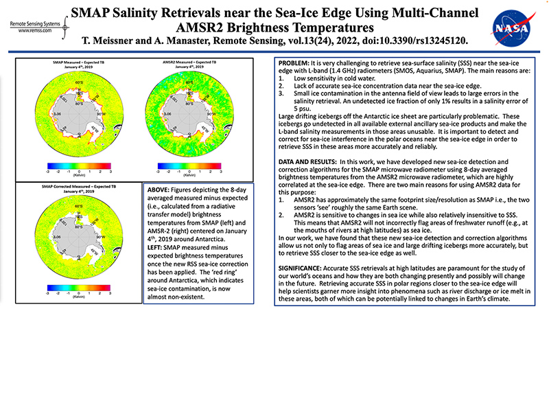 Cover page: SMAP Salinity Retrievals near the Sea-Ice Edge Using Multi-Channel AMSR2 Brightness Temperatures