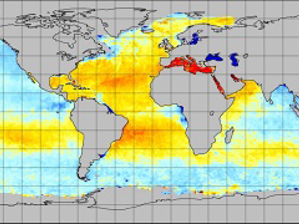 RSS SMAP Level 3 sea surface salinity standard mapped image
