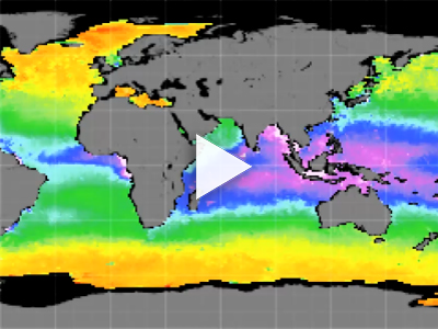 Time series map of monthly ocean density